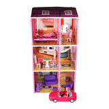 Super Star Giant Three Story Doll House | Girls Role Playset | Pretend Play | Doll House with Furniture | Dollhouse Accessories | Imaginative Play | Playhouse | For Kids Age 3+ years