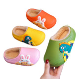 Winter Warm Waterproof Children Slippers Non-Slip Sole