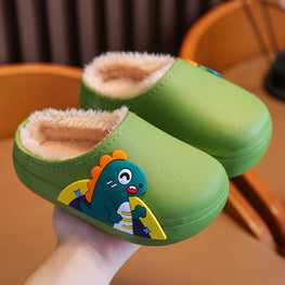 Winter Warm Waterproof Children Slippers Non-Slip Sole