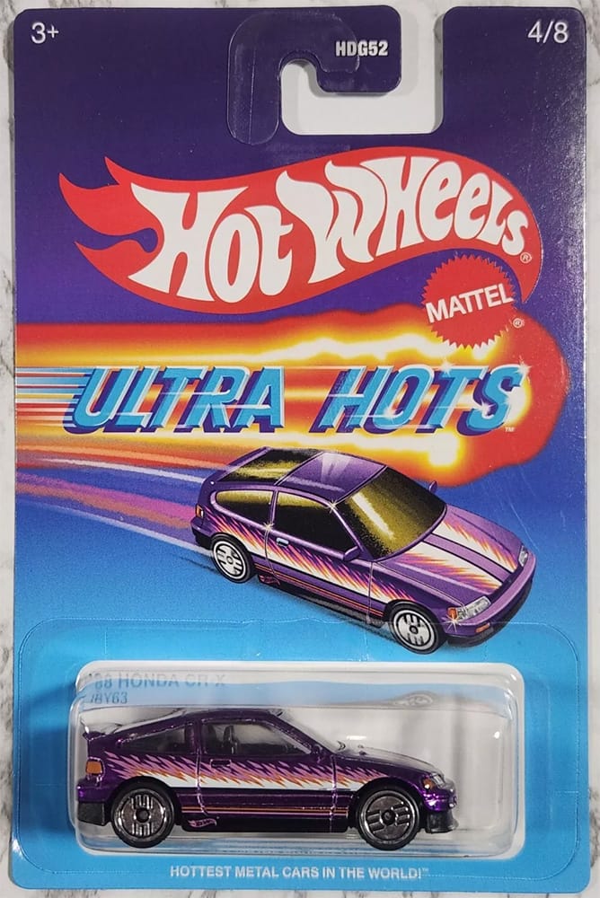 Retro 2025 Edition 1:64 Scale 88 Honda CR-X Die-Cast Vehicles With Full Front & Rear Decoration VUM Parts For Ages 3+