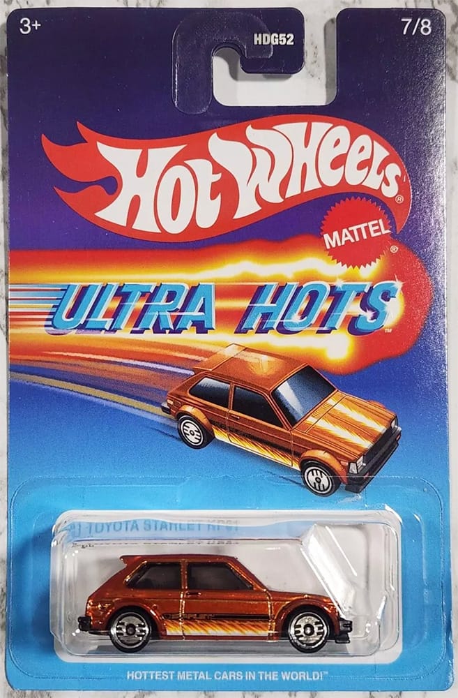 Retro 2025 Edition 1:64 Scale 81 Toyota Starlet KP61 Die-Cast Vehicles With Full Front & Rear Decoration VUM Parts For Ages 3+