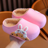 Winter Warm Waterproof Children Slippers Non-Slip Sole