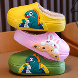 Winter Warm Waterproof Children Slippers Non-Slip Sole