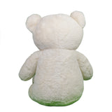 Teddy Bear Plush Soft with Red Ribon Bow Toy for Ages 3 Years and Up - White, 70cm