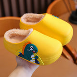 Winter Warm Waterproof Children Slippers Non-Slip Sole