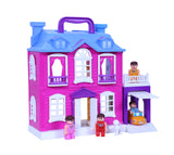 Dream Palace Doll House - 40 pcs | Girls Role Playset | Pretend Play | Doll House with Furniture | Dollhouse Accessories | Imaginative Play | Playhouse | For Kids Age 3+ years