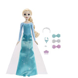 Disney Frozen Elsa Fashion Doll in Signature Blue Dress and 7 Accessories Inspired by Frozen Movies, Gifts for Kids
