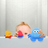 ABC Bathing Crab with 3 Water Floating Fish Bath Squeeze Toys for Kids