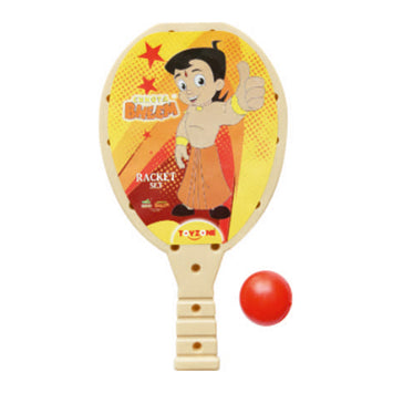 Chhota Bheem Racket Set - Small | Plastic table tennis set | Mini Racket | Kids sports racket set | Tennis practice set | Children aged 3+ years