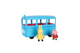 PIG School Bus with Sound Effects, Includes 2 Figures, Preschool Toys for Girls and Boys 3 Years and Up