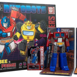 Transformers AMK Series W2 Generation One Optimus Prime and Bumblebee Combo Pack Collectible Action Figure For Kids Ages 15+