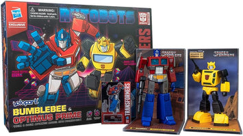 Transformers AMK Series W2 Generation One Optimus Prime and Bumblebee Combo Pack Collectible Action Figure For Kids Ages 15+