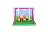PIG Playground Swing Themed Preschool Toy and George, Includes 2 poseable Figures, Playground Swing Accessory and Scene Cards, for Girls and Boys Ages 3 and up