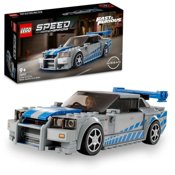 Speed Champions 2 Fast 2 Furious Nissan Skyline GT-R (R34) Building Kit For Ages 9+