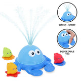 ABC Bathing Crab with 3 Water Floating Fish Bath Squeeze Toys for Kids