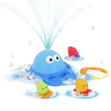 ABC Bathing Crab with 3 Water Floating Fish Bath Squeeze Toys for Kids
