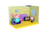PIG Living Room Themed Preschool Toy with Daddy Pig and George, Includes 2 poseable Figures, Living Room Accessories and Scene Cards, for Girls and Boys Ages 3 and Up