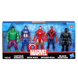Marvel 6 Inch Super Heroes Iron Man, Spider-Man, Captain America, Hulk, Black Panther Action Figure, Pack Of 5