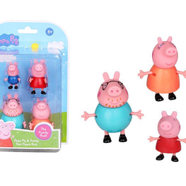PIG Toys Family, 4 Family Figures, Preschool Toys for 3 Year Old Girls and Boys and Up