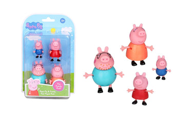 PIG Toys Family, 4 Family Figures, Preschool Toys for 3 Year Old Girls and Boys and Up