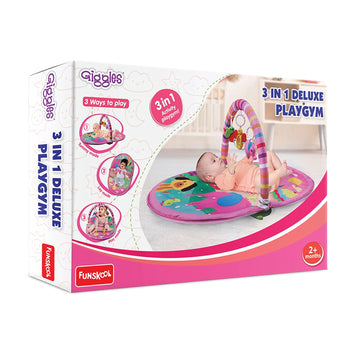 3 In 1 Deluxe Playgym, Pink For Ages 0-3 Years