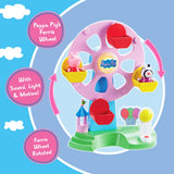 PIG Ferris Wheel Playset with Lights, Sounds and Motion Effects, Includes 2 Figures, Preschool Toy for Girls and Boys 3 Birthday Gift Toys for Kids