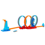 Ultra Hots Loop Madness Track Set with 3 Loops and 1 Hot Wheels Car