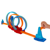 Ultra Hots Loop Madness Track Set with 3 Loops and 1 Hot Wheels Car