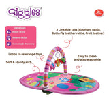 3 In 1 Deluxe Playgym, Pink For Ages 0-3 Years