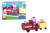 PIG Grandpa's Train and Carriage Playset, Includes 2 Figures, Preschool Toys for Girls and Boys 3 Years and Up