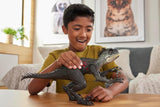 Jurassic World Ultimate Damage Scorpios Rex Dinosaur Figure with Pulsing Veiny Damage, Light & Sound Toy, Chomp and Roar For Kids Ages 3+