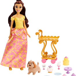 Disney Princess Belle Tea Time Fashion Doll & Playset for Kids Ages 3+