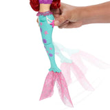 Disney Princess Ariel Swimming Mermaid Fashion Doll with Dolphin Water Squirter, Sebastian Figure & 4 Accessories For Kids Ages 3+