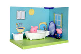 PIG and George's Bathroom Themed Preschool Toy, Includes 2 poseable Figures, bathtime Accessories and Scene Cards, for Girls and Boys Ages 3 and Up