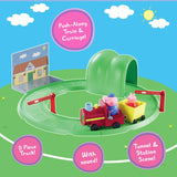 Pig Grandpa's Train and Track Playset with Sound Effects, Includes 2 Figures, Peppa Pig Preschool Toys for Girls and Boys 3 Years and Up