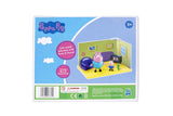 PIG Living Room Themed Preschool Toy with Daddy Pig and George, Includes 2 poseable Figures, Living Room Accessories and Scene Cards, for Girls and Boys Ages 3 and Up