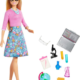 Barbie Blonde Hair Teacher Doll with Accessories for Kids Ages 3+