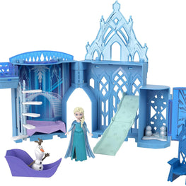 Disney Frozen Elsa Ice Palace, Stackable Castle Doll House with Small Doll & Accessories For Kids Ages 4+