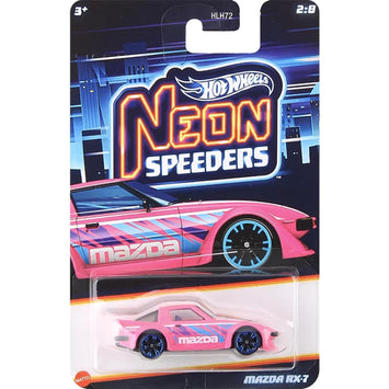 Hot Wheels Neon Speeder 2025 Edition 1:64 Scale Mazda RX 7 Die-Cast Vehicles For Ages 3+
