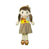 Rag Doll Plush Soft Toy Wearing Brown Dress for Ages 3 Years and Up, 60cm