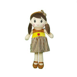 Rag Doll Plush Soft Toy Wearing Brown Dress for Ages 3 Years and Up, 60cm