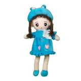 Eva Rag Doll Plush Soft Toy Wearing Blue Frock for Ages 3 Years and Up, 45cm