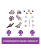 Handycrafts Sun Catchers - Mini Glass Painting Kit for Ages 6+