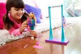 Barbie Team Stacie Doll and Gymnastics Playset with Spinning Bar and 7 Themed Accessories for Kids Ages 3+