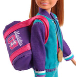 Barbie Team Stacie Doll and Gymnastics Playset with Spinning Bar and 7 Themed Accessories for Kids Ages 3+