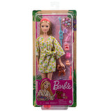Barbie Wellness Doll Playset with Blonde Doll with Pet Puppy, Barbie Sets, Spa Day, Lemon Print Bathrobe, Headband and Eye Mask for Kids Ages 3+