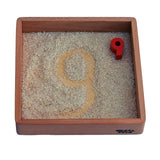 Wooden Sand Tray for Writing Letters & Numbers - Montessori Toys for Kids