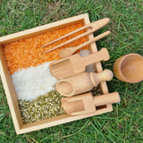 Wooden Sand Tray for Writing Letters & Numbers - Montessori Toys for Kids
