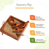 Wooden Sand Tray for Writing Letters & Numbers - Montessori Toys for Kids