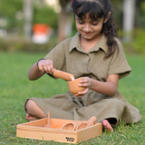 Wooden Sand Tray for Writing Letters & Numbers - Montessori Toys for Kids